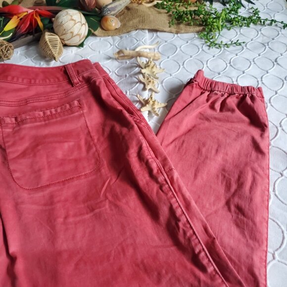 Cabi I Hutton Nantucket Red Jogger Pants Sz 8 - Picture 2 of 15